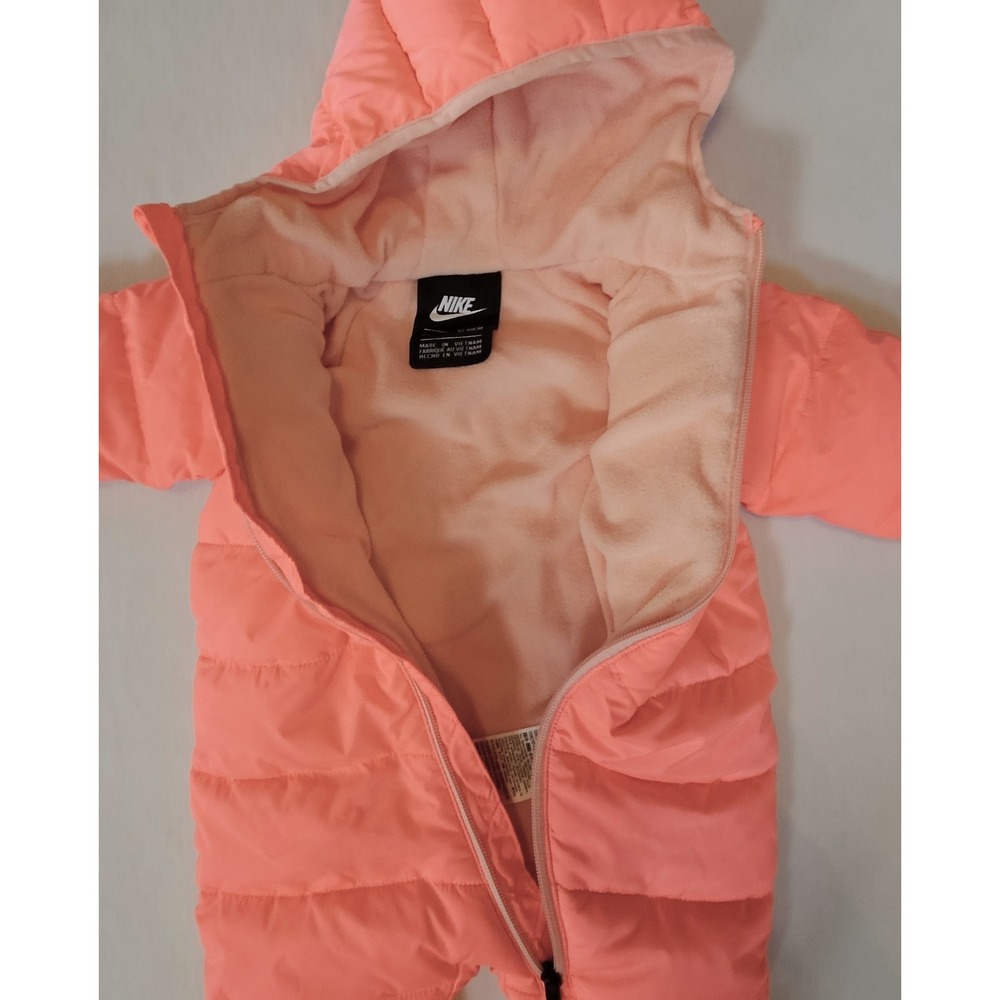 Nike Baby Girl's Puffer Snowsuit, Size 6M, Racer Pink, Style 56F422-A4F, NEW! - Picture 4 of 10